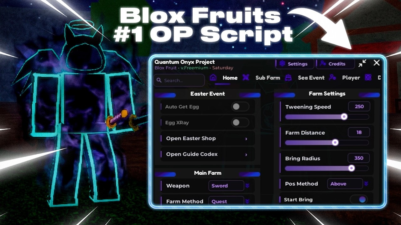 Blox Fruits Script Gui - Auto EGG, Auto Farm, Collect EGG, Auto Raid, Mastery Farm [NO KEY]