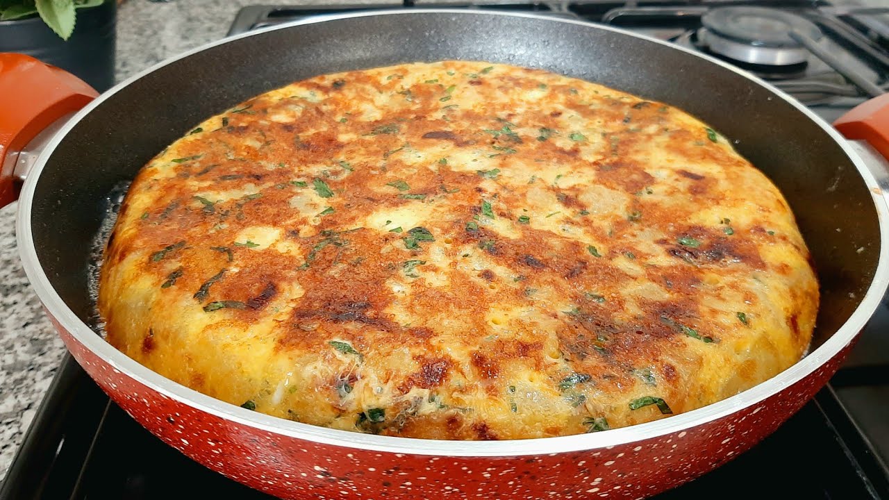 завтрак из картофельного теста на сковороде, вкус ненасытный