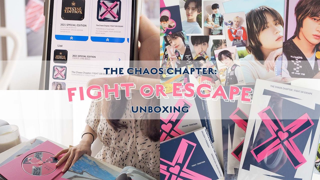 [TXT] The Chaos Chapter: FIGHT OR ESCAPE Album Unboxing | 全4形態・リパケアルバム開封動画
