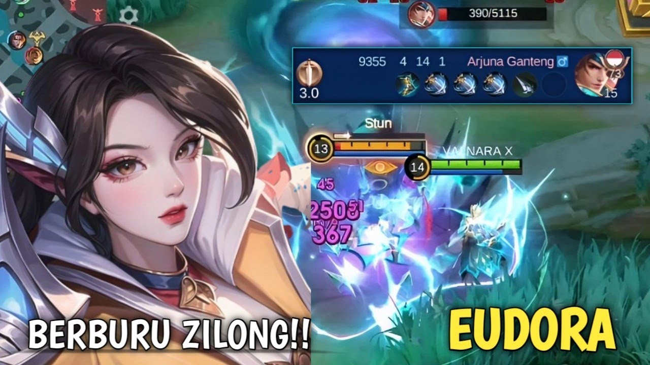 EUDORA BERBURU ZILONG!! CIDUK DISEMAK SAMPE GAK BISA MAIN AUTO NONGOL DIKIT BEDA ALAM - MLBB