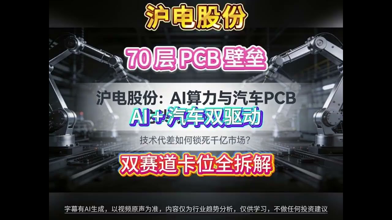 沪电股份股价逆势走强核心逻辑 #沪电股份#PCB#AI服务器#汽车电子#股民