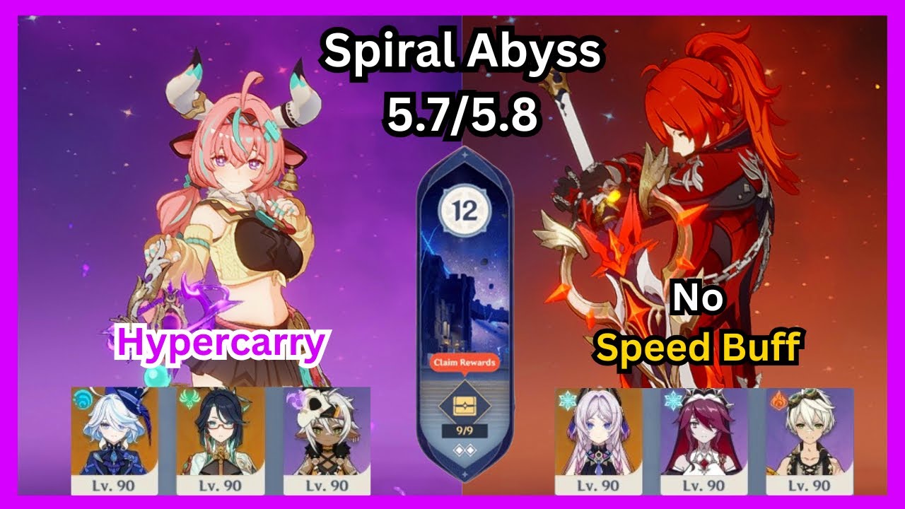Varesa Hypercarry + Diluc Melt Dragonstrike | 5.7/5.8 Spiral Abyss Floor 12 Mobile | Genshin Impact