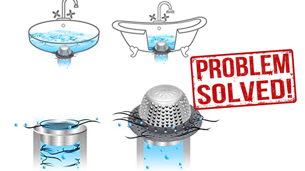 Problem Solving Products 09:  Drain Hair Catcher Bathtub Drain Cover Drain Protector