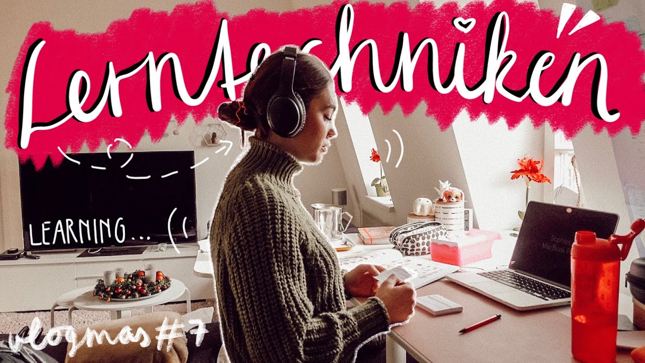 Vlogmas #7 - LERNTECHNIKEN, die mir das Lernen leichter machen - UNI Lernroutine