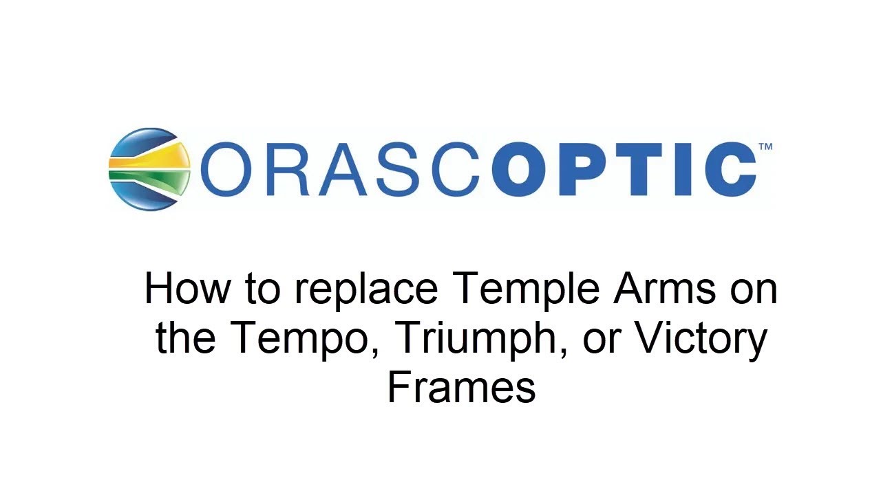 How to replace Temple Arms on the Tempo, Triumph, or Victory frames