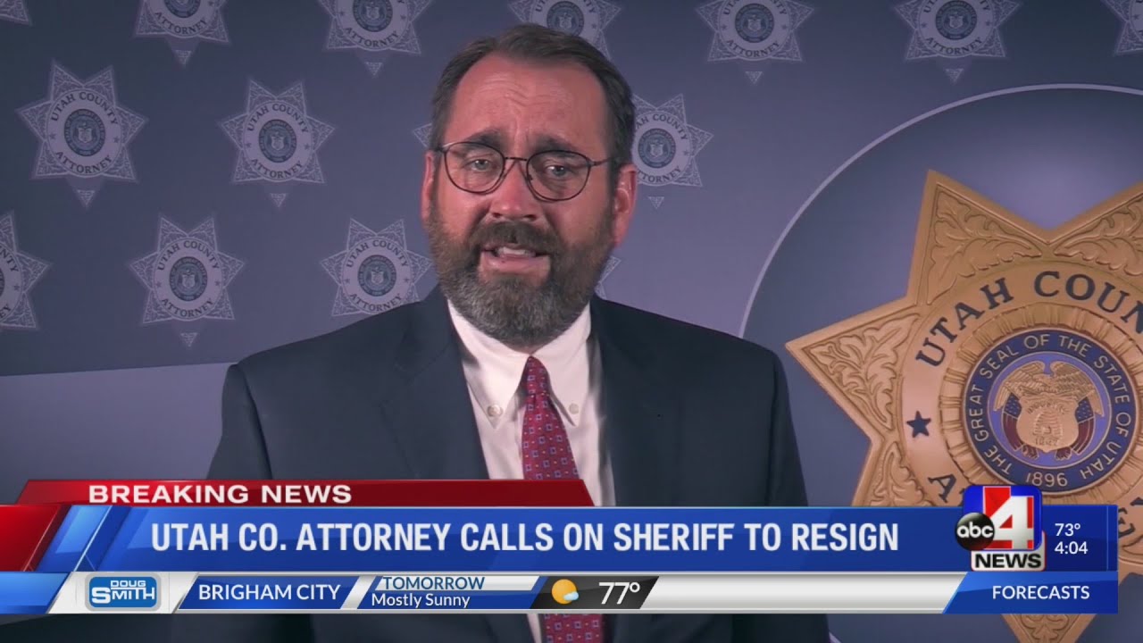 Utah County Attorney calls on sheriff to resign