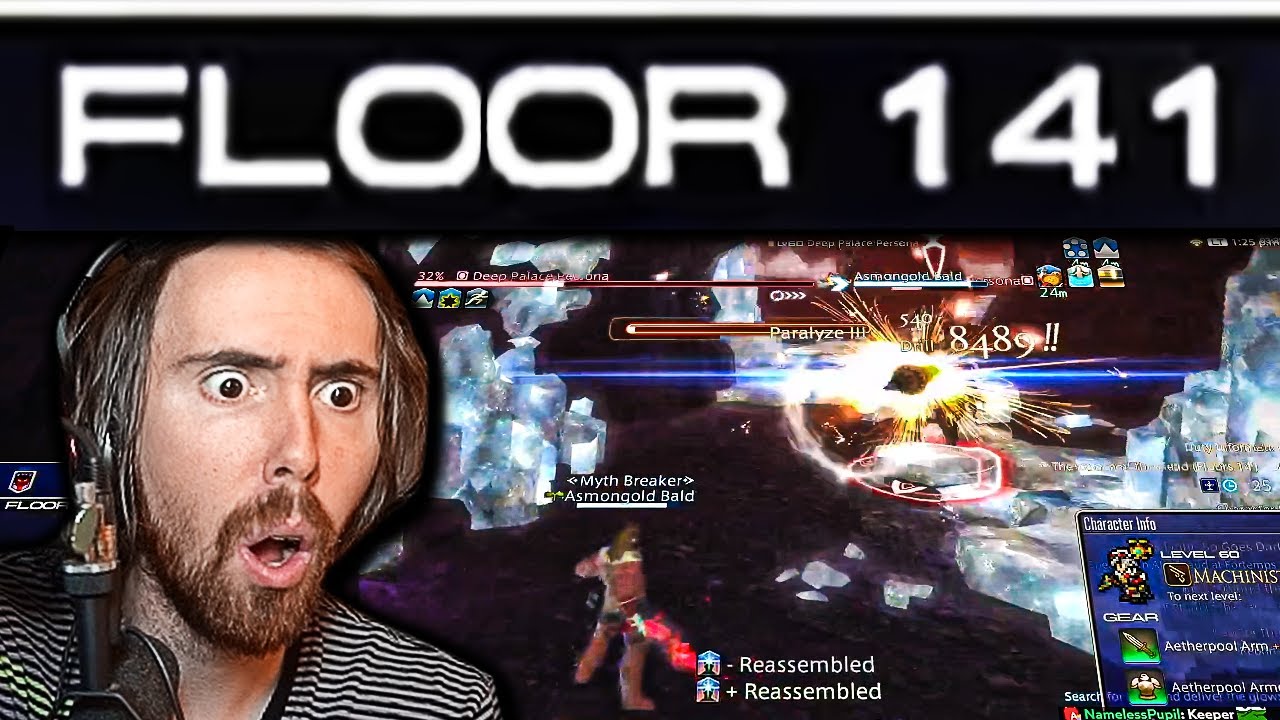 Asmongold First Attempt at FFXIV RAREST Title | Solo Palace of the Dead