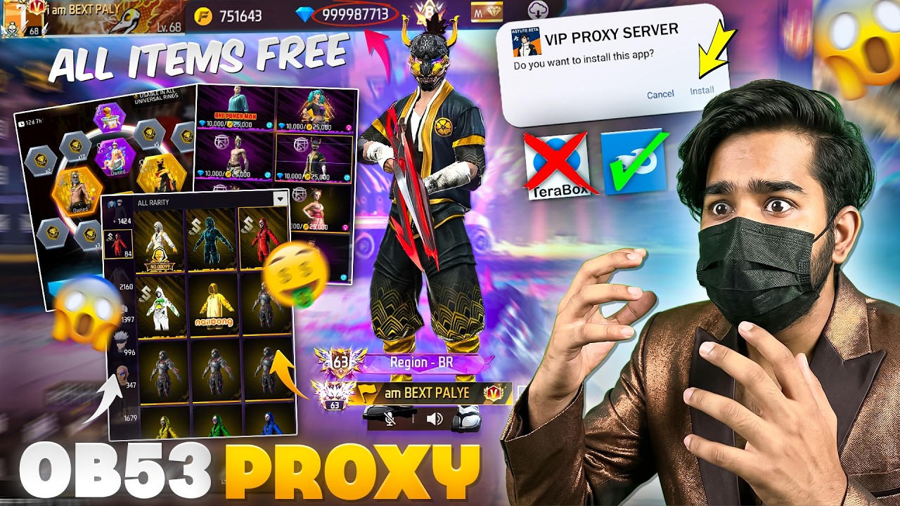 How To Download Proxy Server In Free Fire Without Terabox 🤯 Vip Proxy Server Download OB53 😍