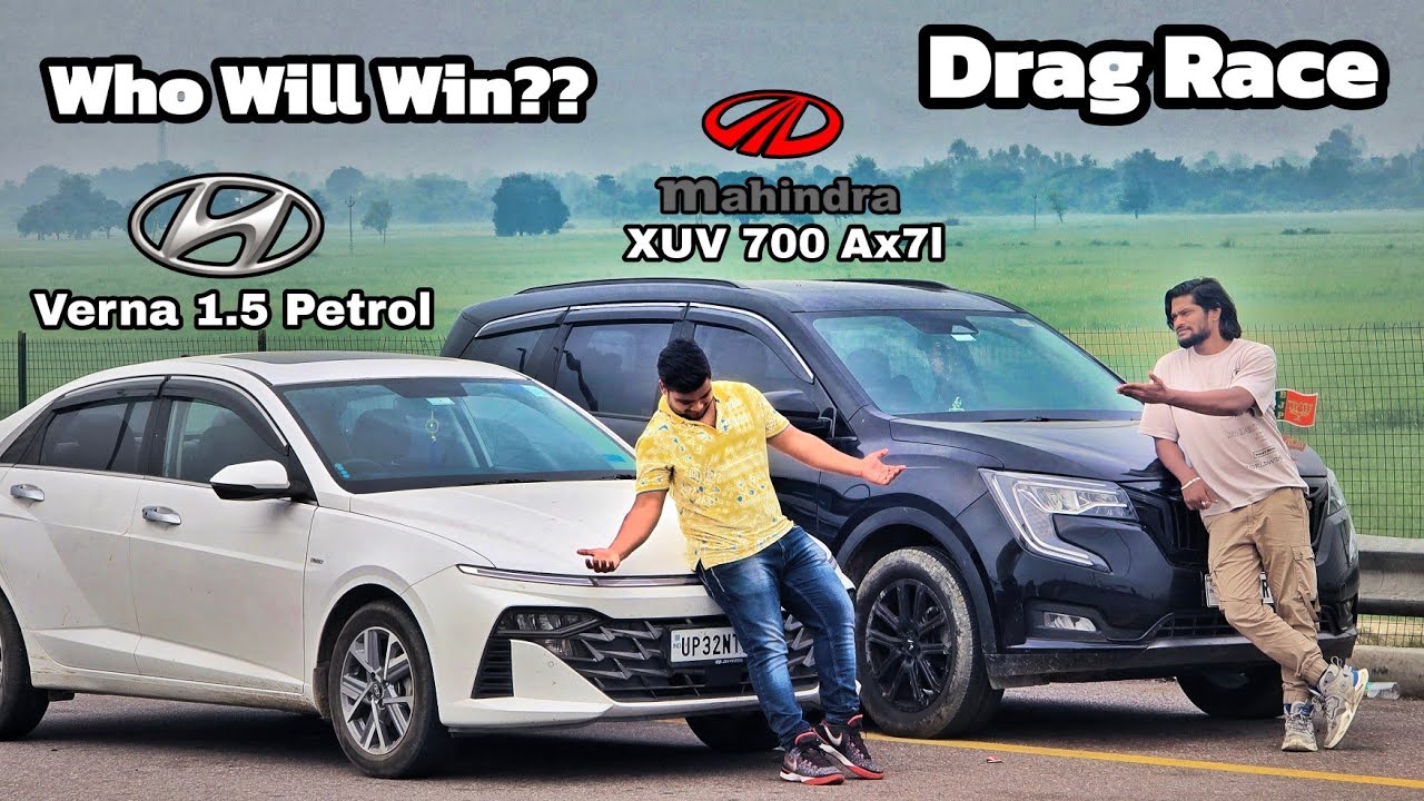 Drag Race: XUV 700 AX7l Vs Verna 1.5 Petrol | Ye kaise Ho Gaya😂