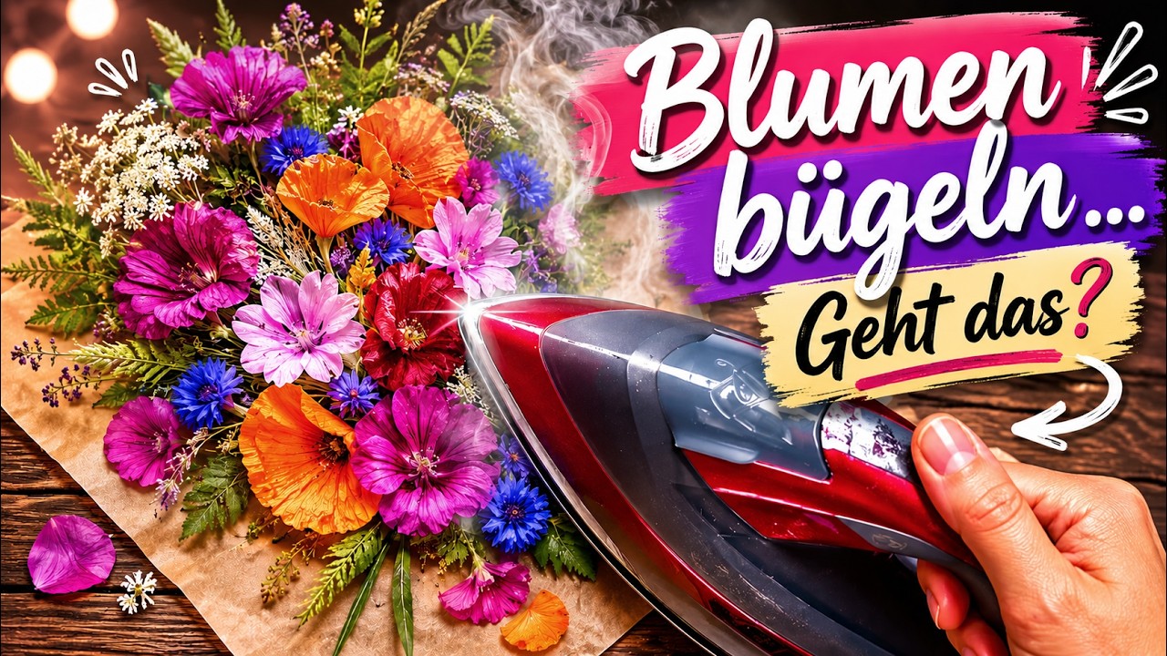 Blumen bügeln ... Geht das? Ich werde es probieren.