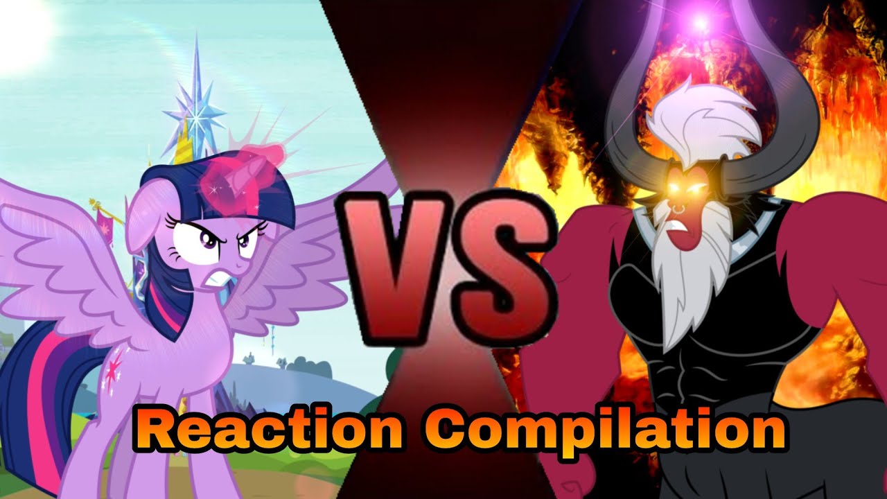 MLP:FIM S04 E26 - Twilight vs tirek - Reaction Compilation
