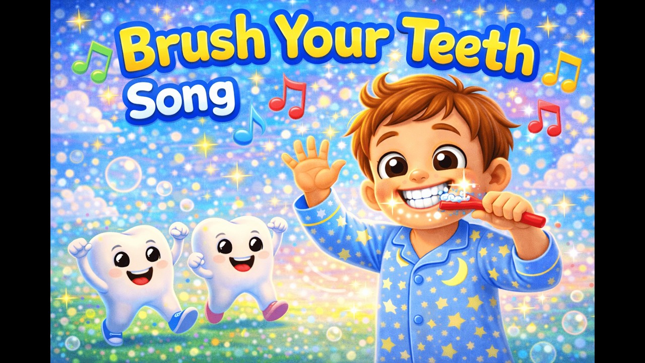 Brush Your Teeth Song 🪥✨ I Morning & Bedtime Routine Song for Kids