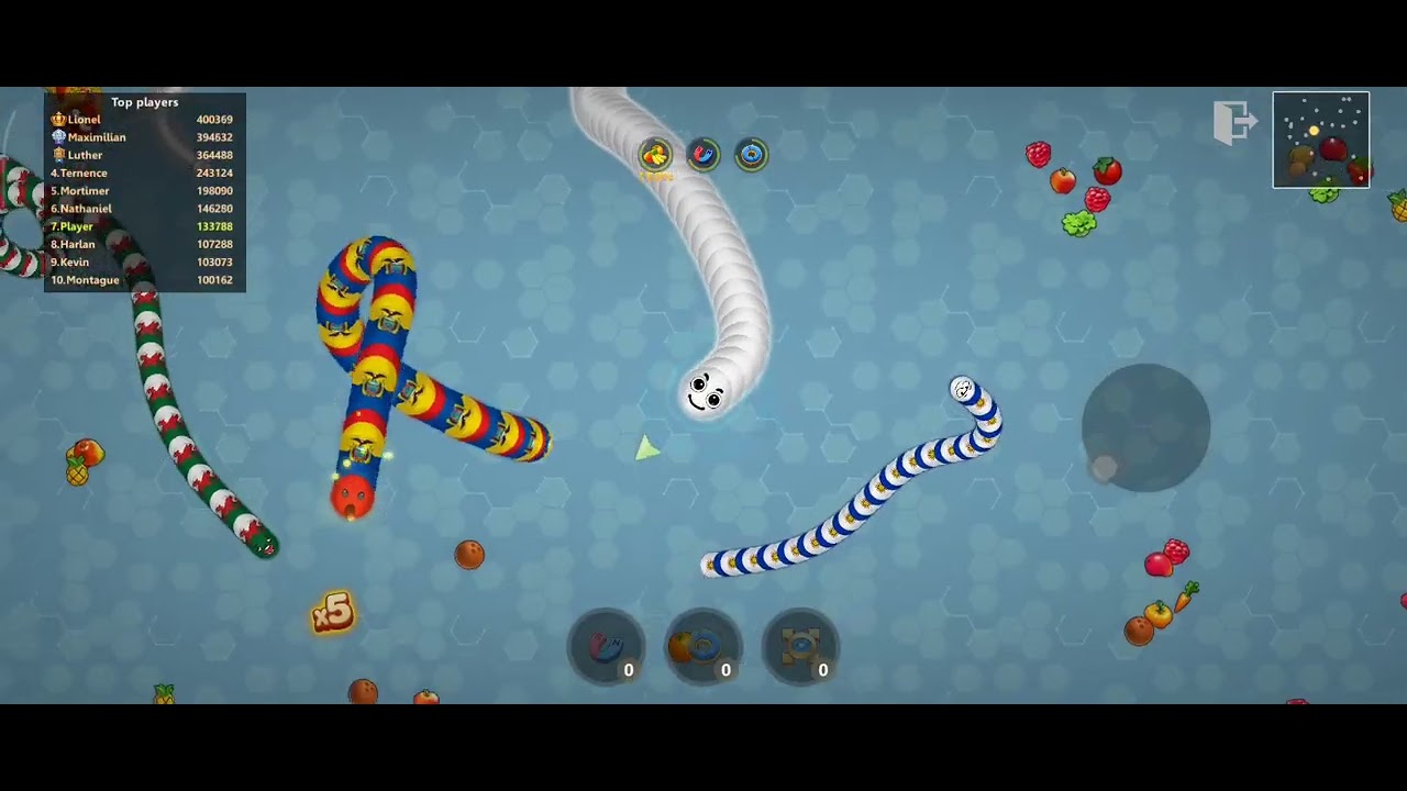 Rank=1 & Rank=3 in Snake game 🐍 🎮#snakezone.io