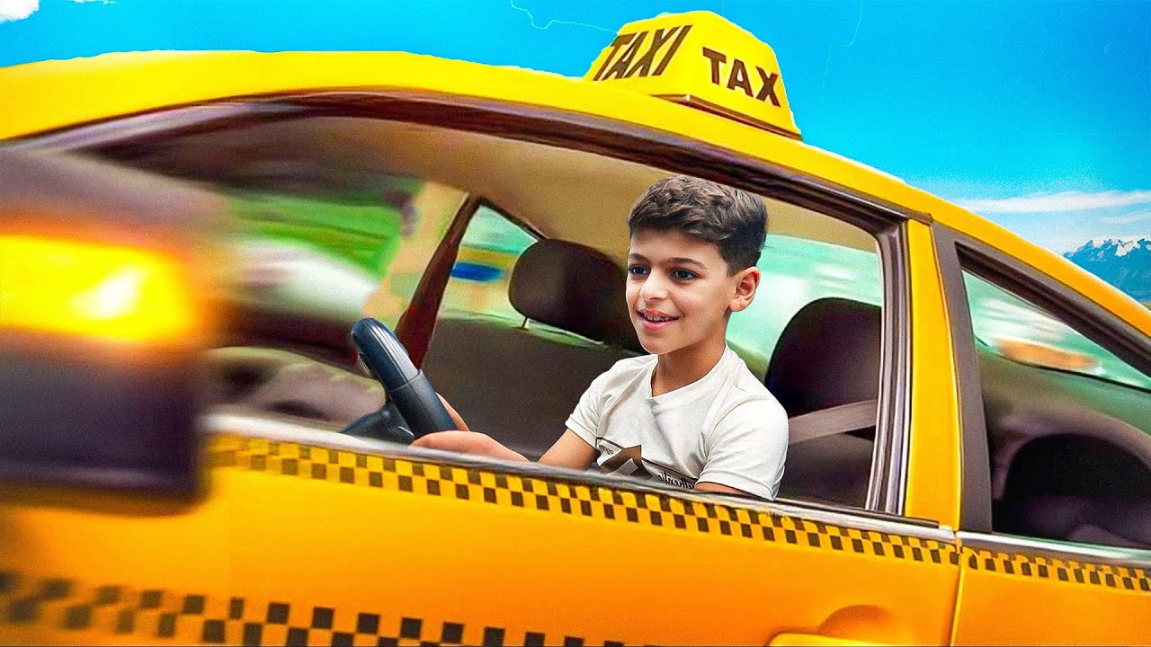 يوسف يسوق سيارة التاكسي !!