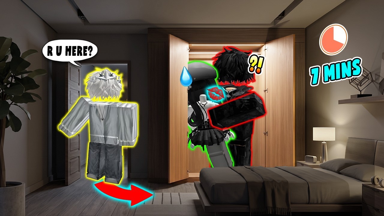 🔒 Я заперлась в шкафу со своим врагом... А потом он влюбился в меня 🚪 TTS Roblox Story