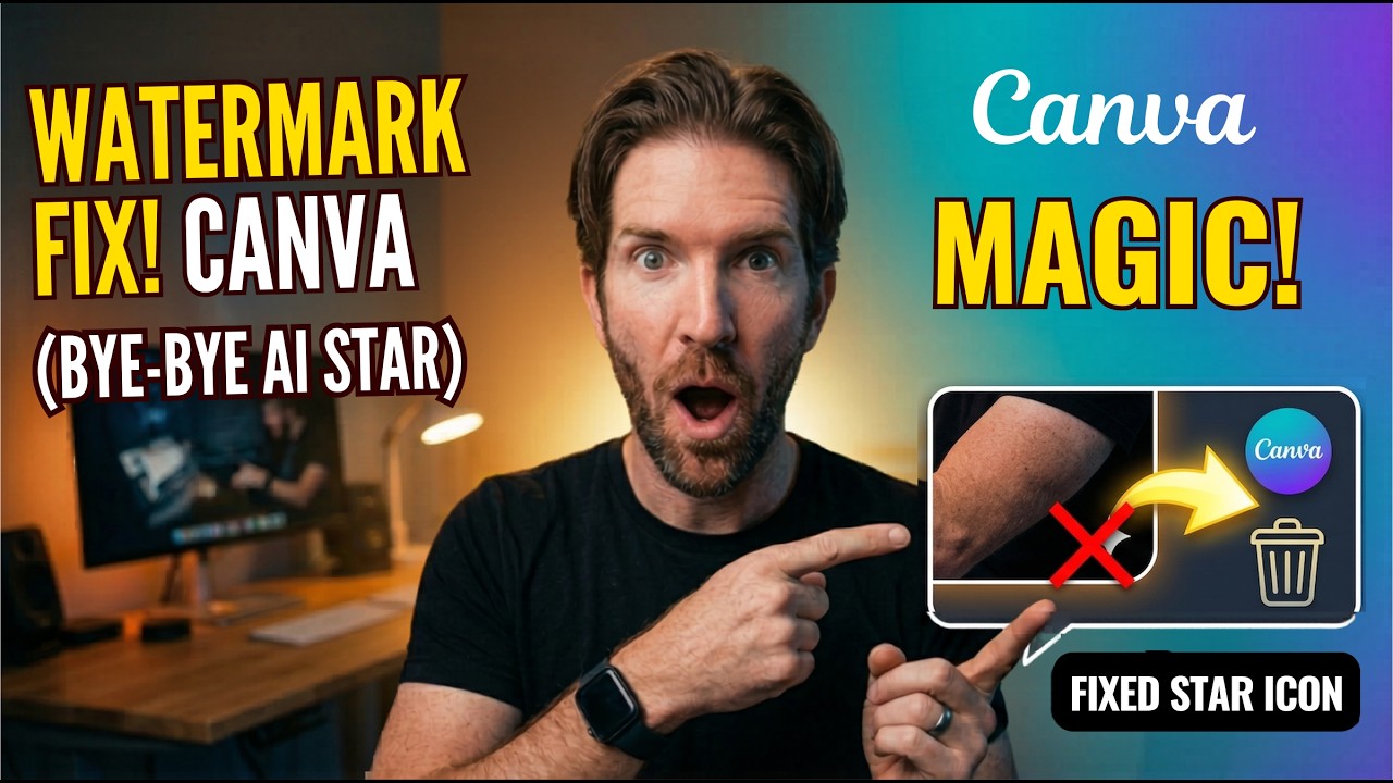 Мгновенно удаляйте водяные знаки Gemini AI! (Волшебный трюк Canva)