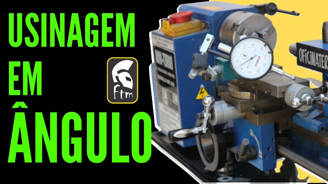 USINAGEM EM ÂNGULO | Como ajustar o carro superior do mini torno para usinagem em ângulo.