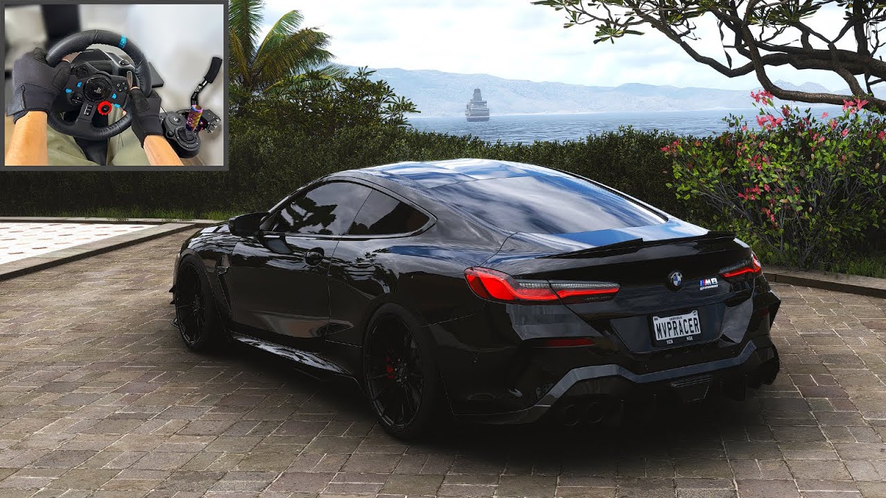 BMW M8 Competition (890 HP) - Forza Horizon 5 Steering Wheel Gameplay