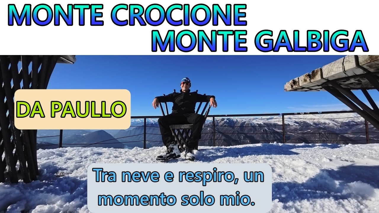 Tris di vette innevate 💕Salita ai monti : Crocione ,Tremezzo e Galbiga da Paullo#trekking lombardia
