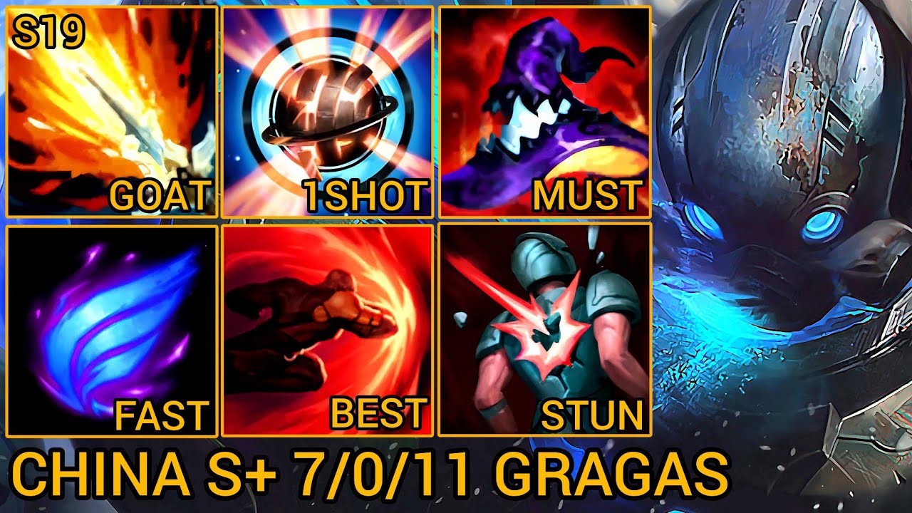 Gragas MVP Jungle S+ 07.07.11 — Китайская Wild Rift, новая сборка и руны от Tiarty