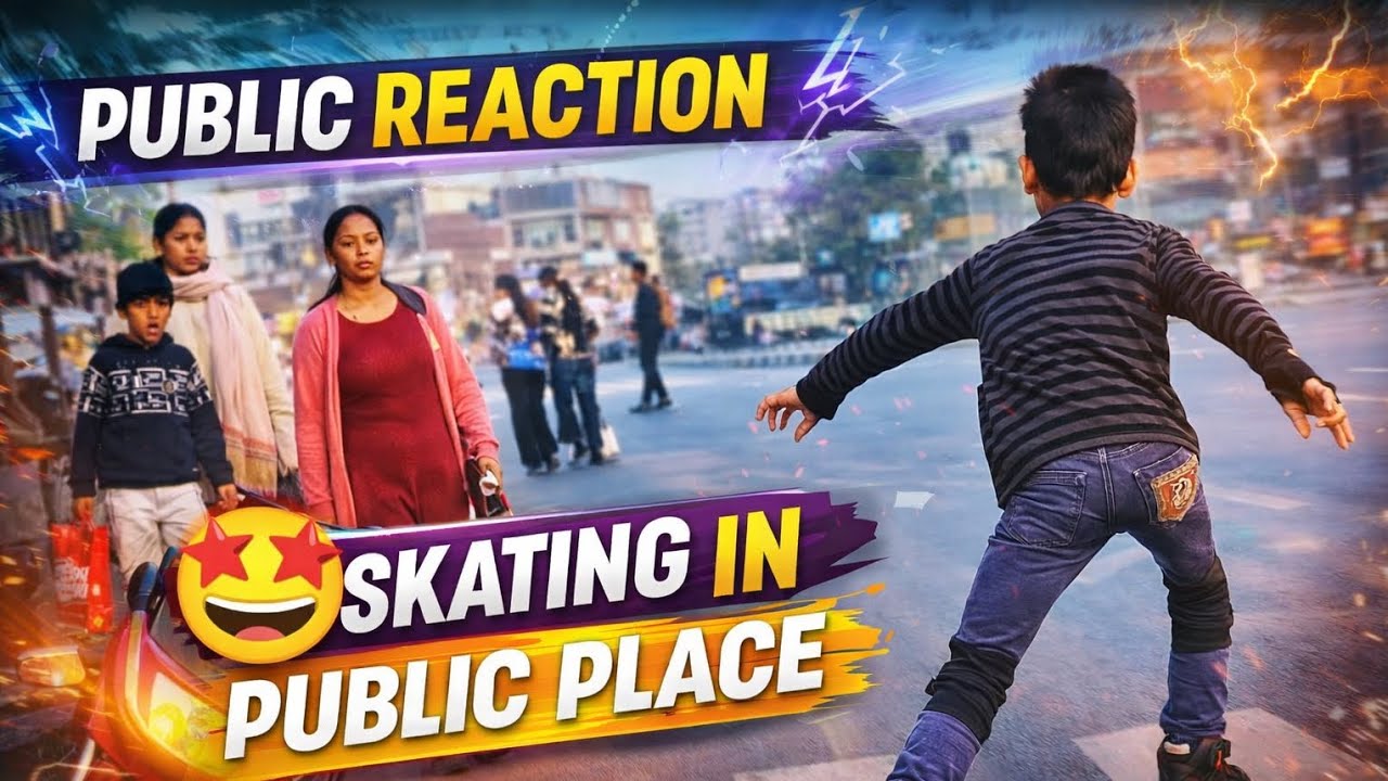 Skating in public place full public reaction