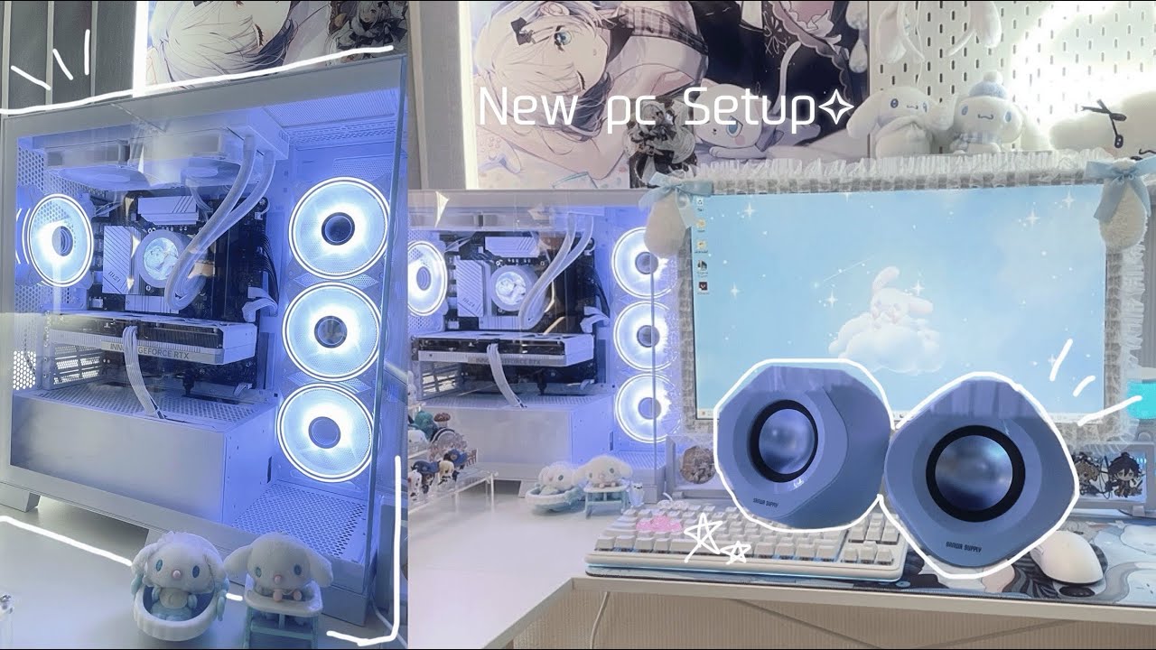 Gaming vlog | 念願の白ゲーミングPCの開封&セットアップ💻HDDの付け替えに挑戦、白pcスピーカー🔊Valorantをプレイ🎮