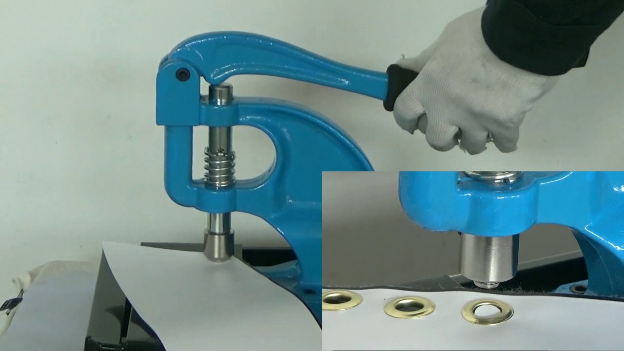 HP-4 Hand Press Grommet Machine Operate