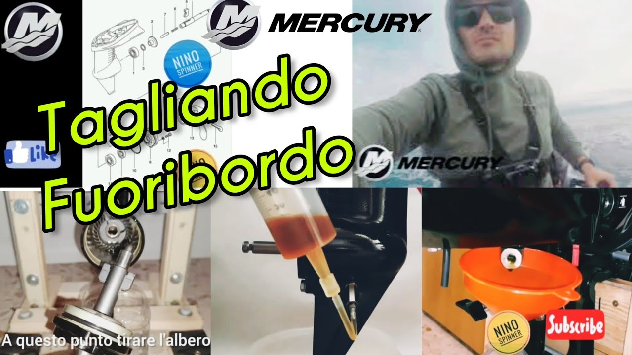 Fuoribordo Mercury/Tohatsu 2,5/3,5/4/5 hp Tagliando completo / Sostituzione olio motore e olio piede