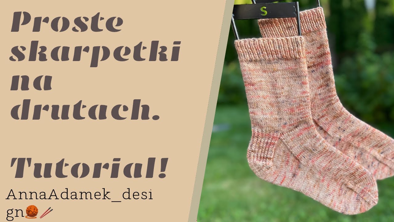 Proste skarpetki na drutach. Tutorial. @AnnaAdamek_design dziergaj z Anką🥢🧶