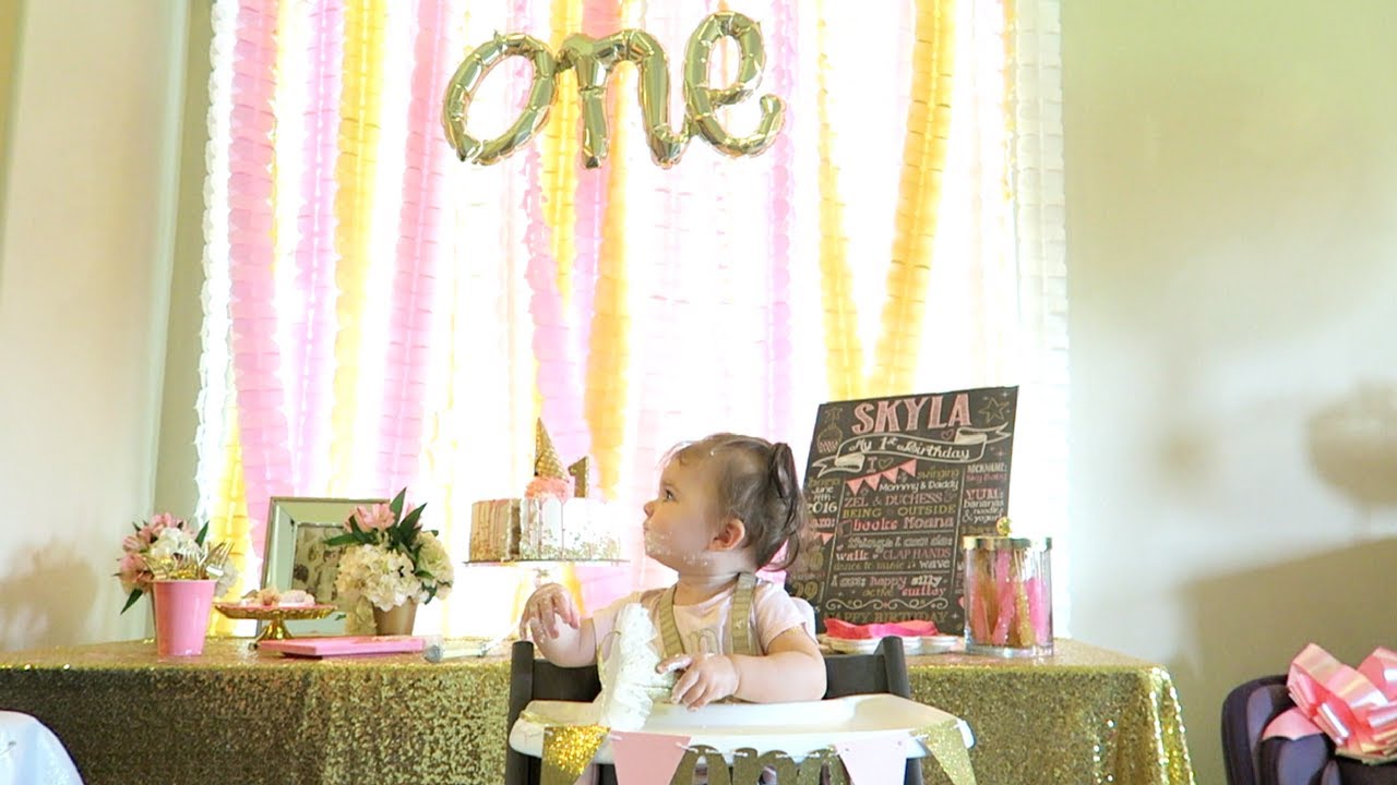 DIY FIRST BIRTHDAY PARTY! LUSH PINK & GOLD | IDEAS