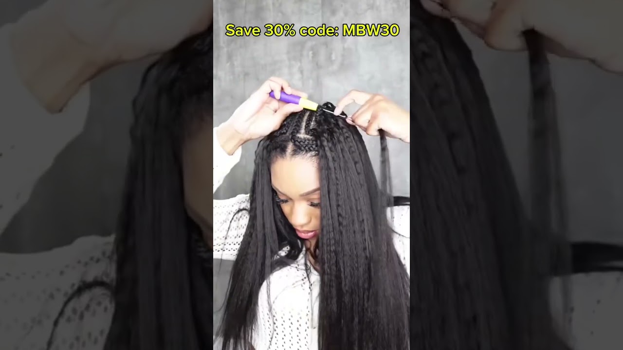 😍Crochet Natural Hairstyle!  Kinky Straight Crochet Braids Human Hair Extensions#mybraidedwig