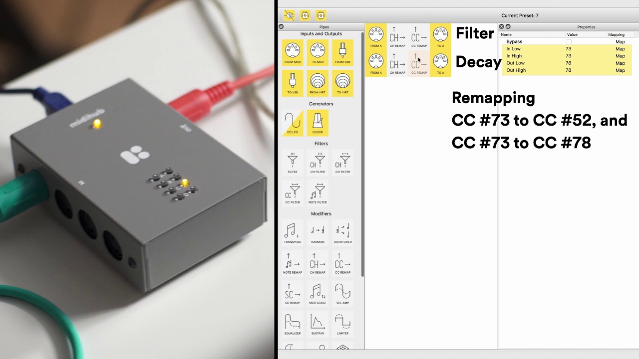 Sending Multiple MIDI CC Messages with One Knob Using Midihub