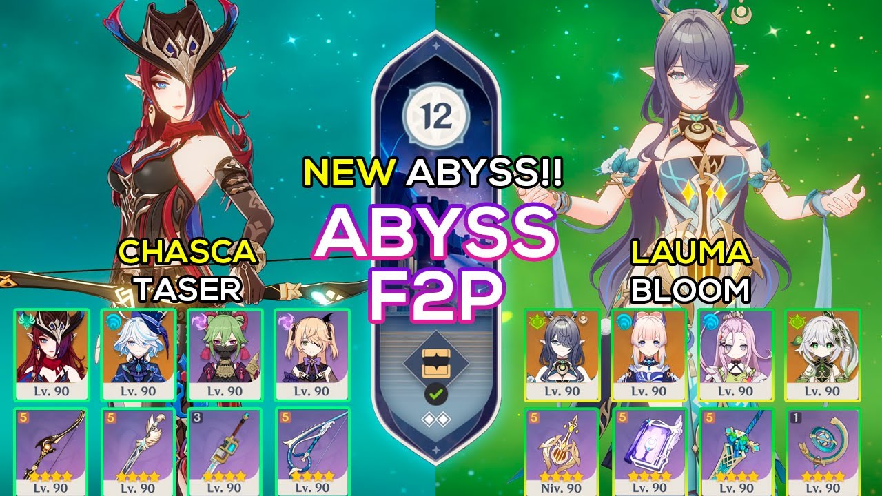 [F2P] C0 Chasca Taser & C0 Lauma Bloom | New Spiral Abyss 6.0 | Genshin Impact