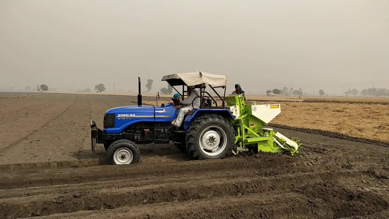 Potato bed planter 3 line
