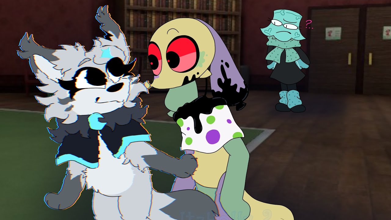 Glitchy Eclipse protects Brightney so she can get mastery! 