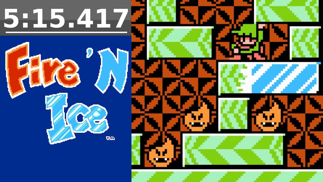 Fire 'N Ice (NES) World 4 Speedrun: 5:15.417