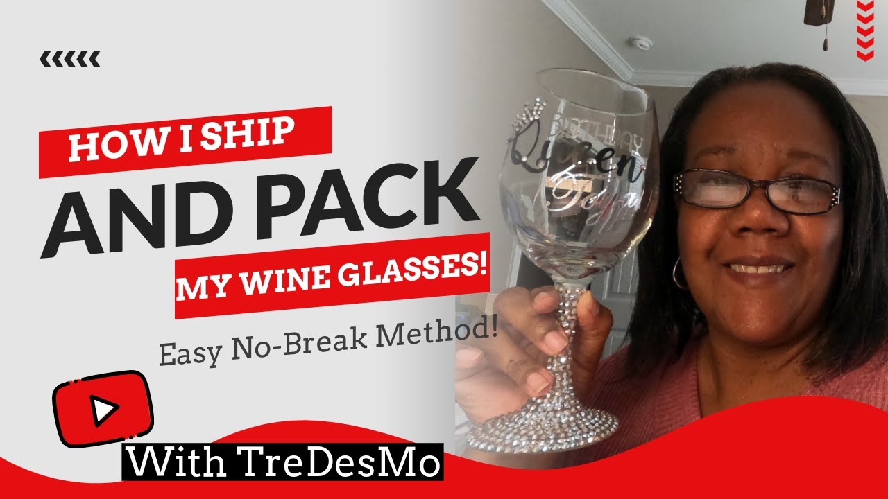 How I Pack and Ship Wine Glasses for Orders. #diy #glasspackaging #shipmentpacking #etsy #boxes