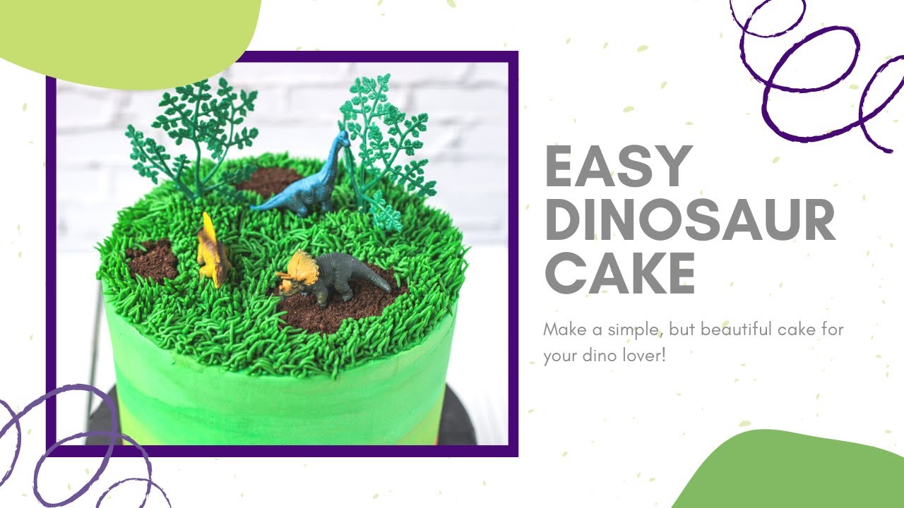 How to Make an Easy Dinosaur Cake
