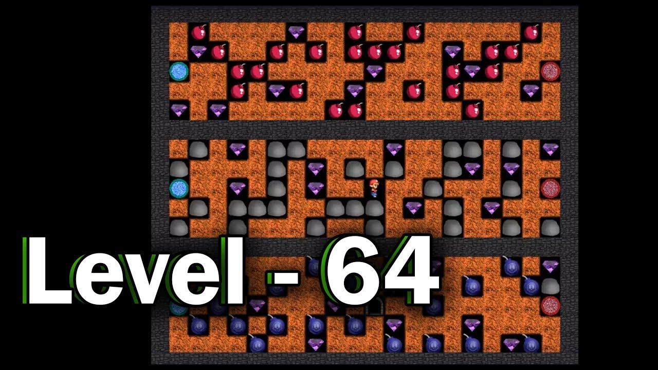 Diamond mine level 64 collected all 30 diamonds