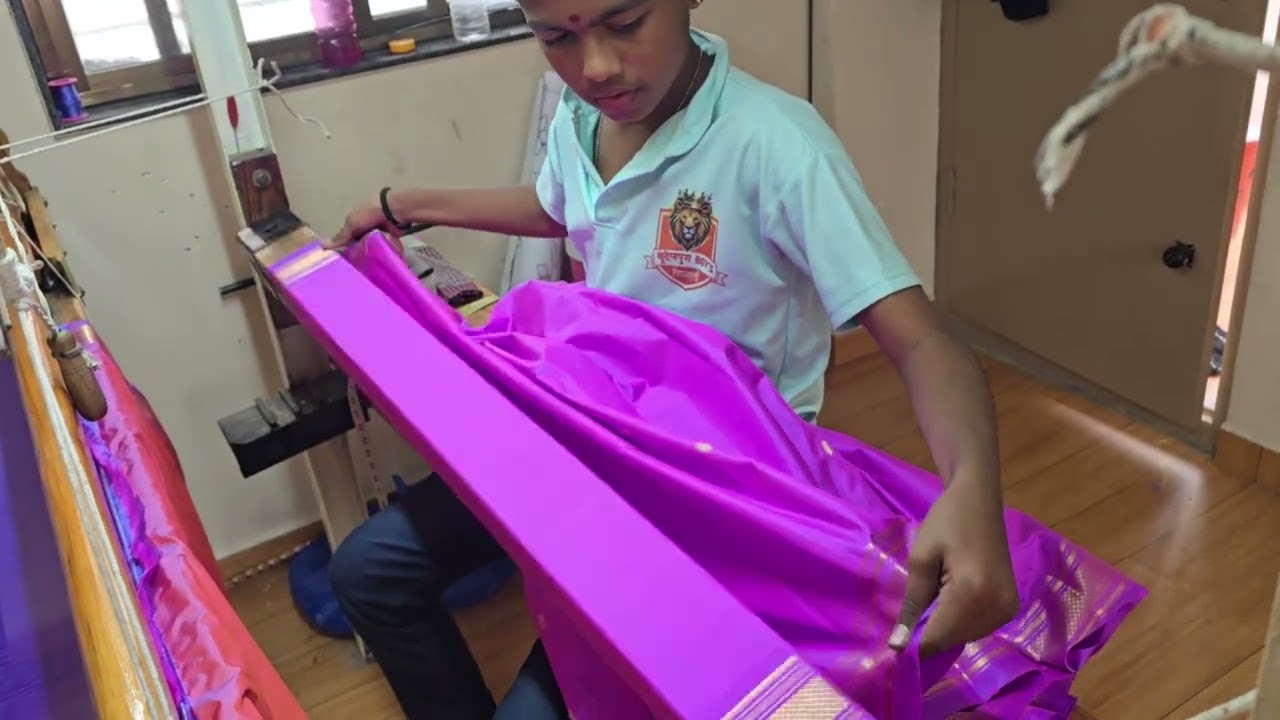 Handloom saree making 