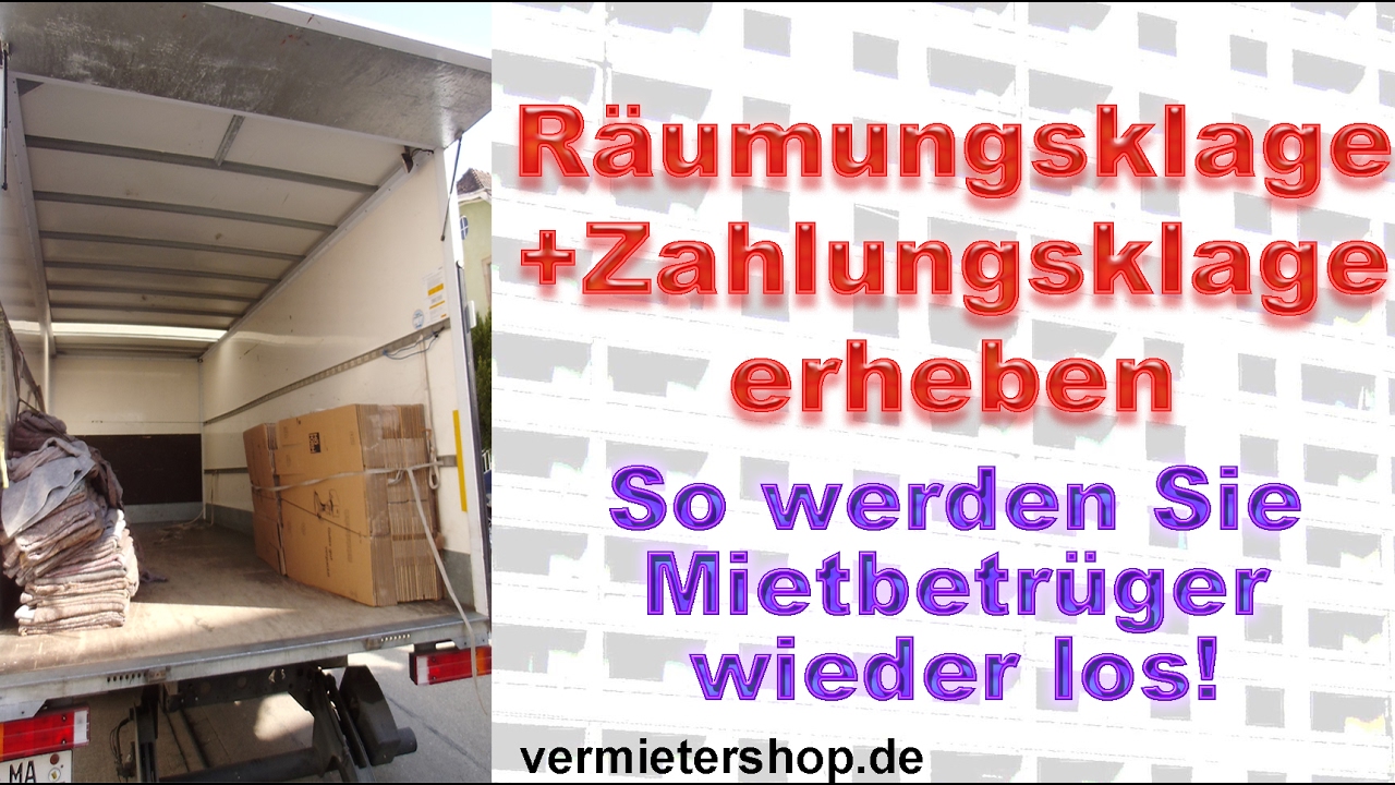 Räumungsklage und Zahlungsklage erheben wegen Mietrückstand -Praxis-Anleitung - Vermietershop.de