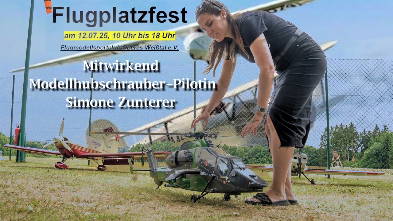 Modellhubschraubervervorführung von Simone Zunterer, Flugtag FOW Gernsdorf