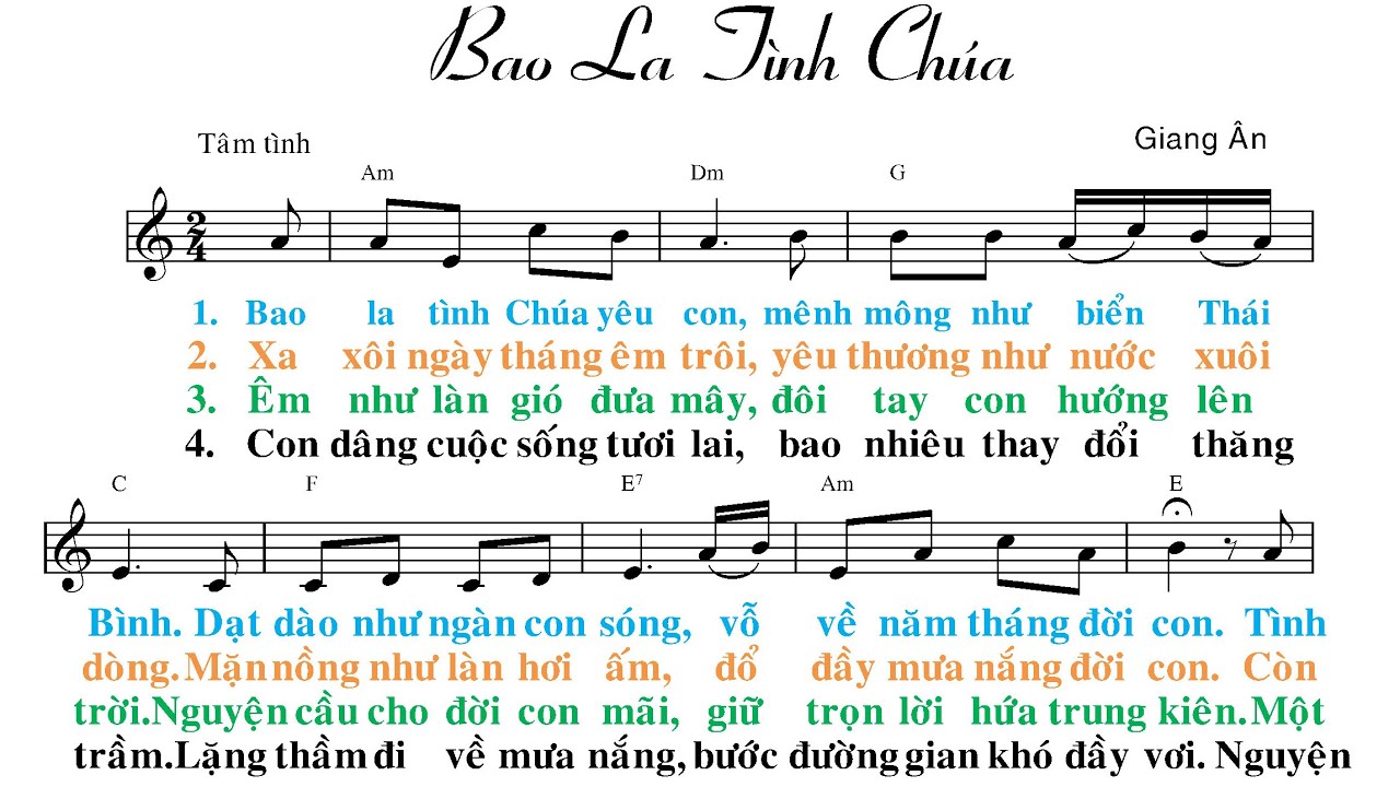 Bao la tình Chúa - Giang Ân
