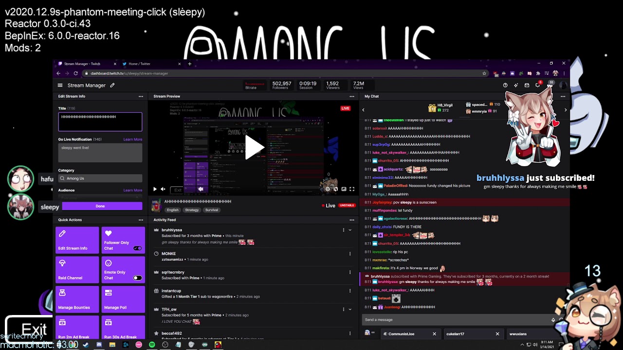most CHAOTIC among us lobby ever (5up, Fundy, HBomb, Hafu lobby)