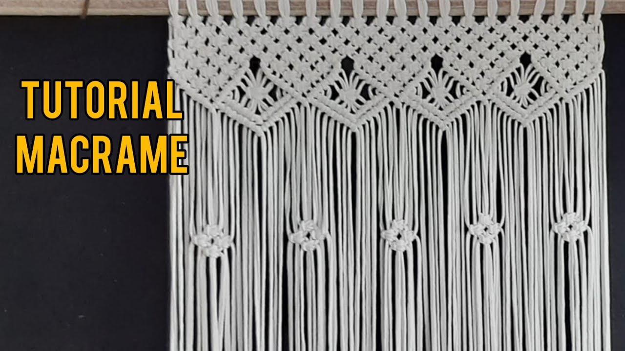 Tutorial Cortina en Macramé. Macrame Curtain design *22