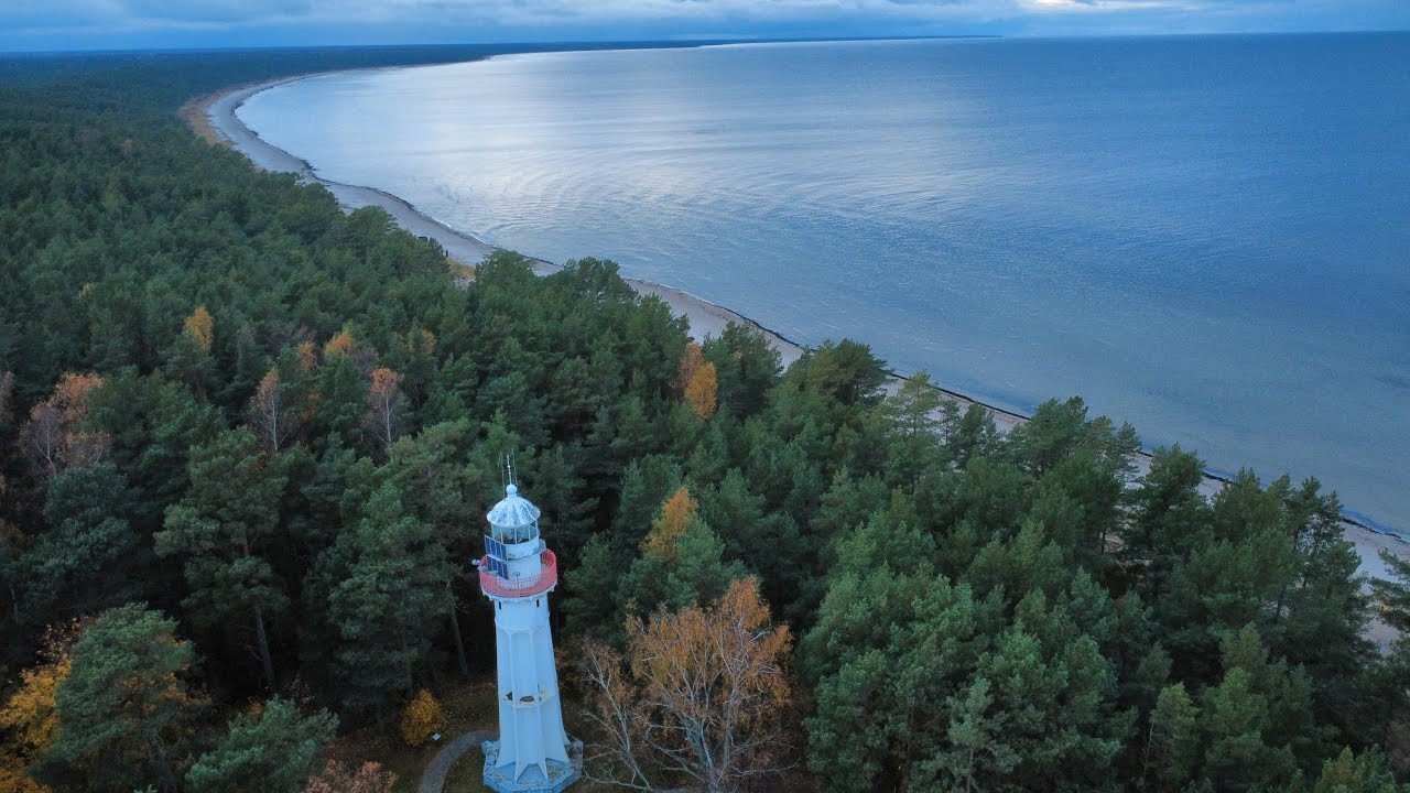 Autumn Serenity in Mersrags |  Drone View, music & Nature Sounds
