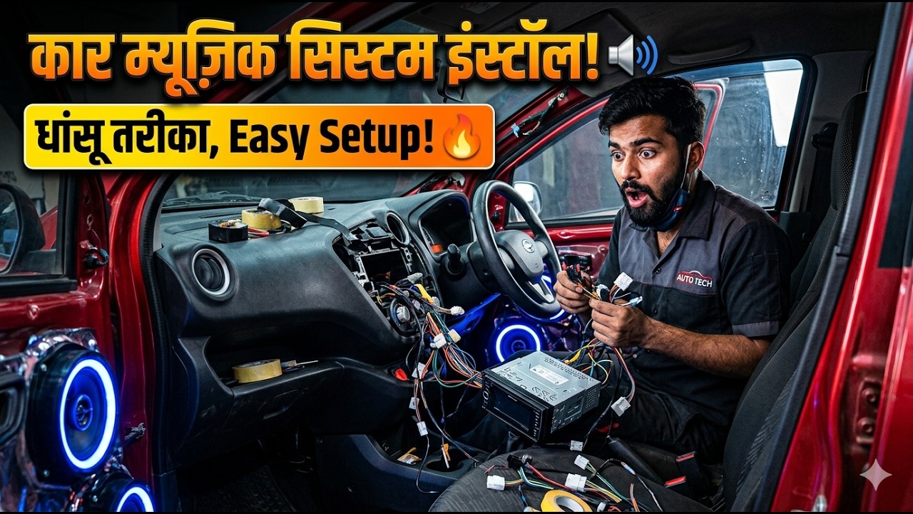 Datsun GO car music system fitting at home !DIY! Music System panel removed in Datsun GO!!