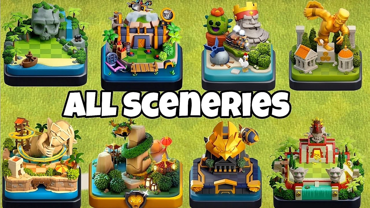 Clash of Clans all sceneries| Legendary Dragon And Snake Scenery. Ft.wwe scenery