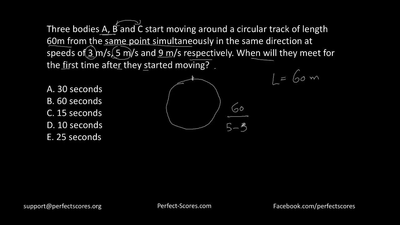 Circular Track (GMAT Quant) | Time Speed Distance