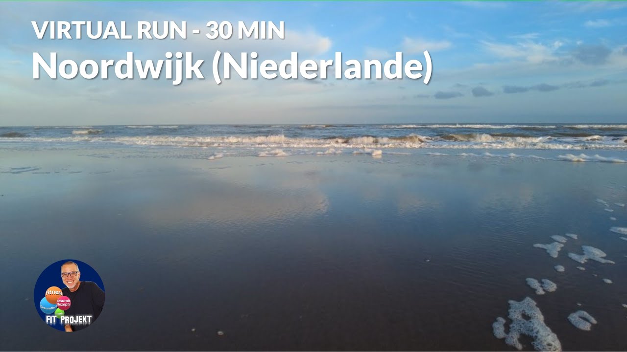 Virtueller Lauf 🏃🏼 für Laufband und Crosstrainer Training | Am Strand in Noordwijk, Niederlande